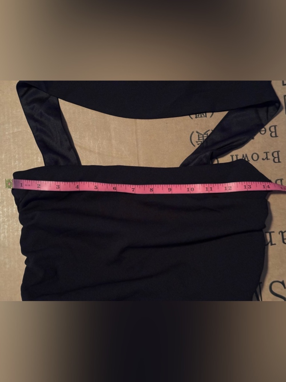 ASOS DESIGN co-ord bandeau top with scarf neck detail in black - Picture 11 of 12